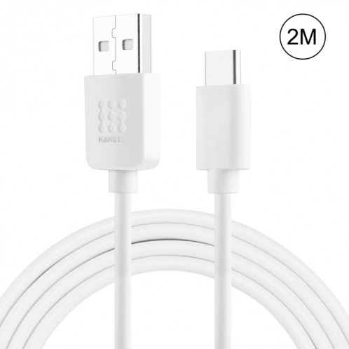 HaNeel 2M USB-C / Type-C sur USB 2.0 Data & Chargement Cable (Blanc) SH026W77-08