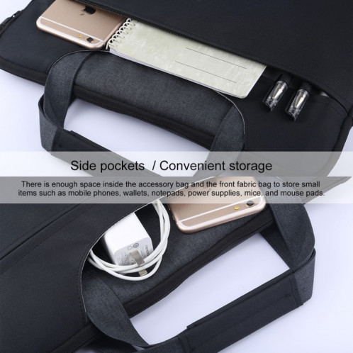 HAWEEL 13.3 pouces Zipper Handheld Laptop Bag, pour Macbook, Samsung, Lenovo, Sony, DELL Alienware, CHUWI, ASUS, HP, 13,3 pouces et ci-dessous Ordinateurs portables (Noir) SH113B1746-019