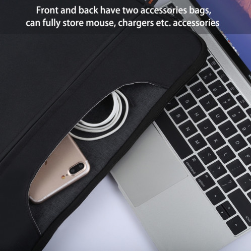 HAWEEL 13.3 pouces Zipper Handheld Laptop Bag, pour Macbook, Samsung, Lenovo, Sony, DELL Alienware, CHUWI, ASUS, HP, 13,3 pouces et ci-dessous Ordinateurs portables (Noir) SH113B1746-019