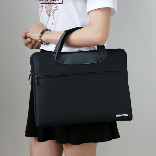 HAWEEL 13.3 pouces Zipper Handheld Laptop Bag, pour Macbook, Samsung, Lenovo, Sony, DELL Alienware, CHUWI, ASUS, HP, 13,3 pouces et ci-dessous Ordinateurs portables (Noir) SH113B1746-019