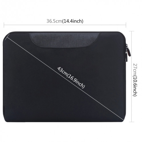 HAWEEL 13.3 pouces Zipper Handheld Laptop Bag, pour Macbook, Samsung, Lenovo, Sony, DELL Alienware, CHUWI, ASUS, HP, 13,3 pouces et ci-dessous Ordinateurs portables (Noir) SH113B1746-019