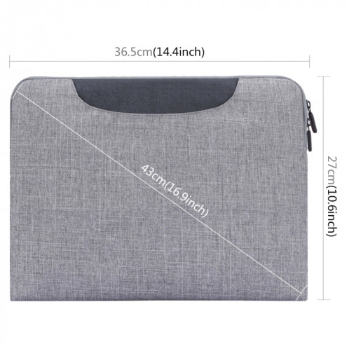 HAWEEL 13.3 pouces Zipper Handheld Laptop Bag, pour Macbook, Samsung, Lenovo, Sony, Dell Alienware, CHUWI, ASUS, HP, 13,3 pouces et ci-dessous Ordinateurs portables (Gris) SH113H551-019