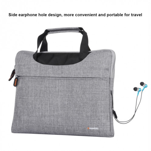 HAWEEL 13.3 pouces Zipper Handheld Laptop Bag, pour Macbook, Samsung, Lenovo, Sony, Dell Alienware, CHUWI, ASUS, HP, 13,3 pouces et ci-dessous Ordinateurs portables (Gris) SH113H551-019