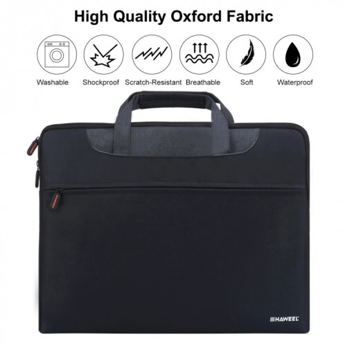 HAWEEL 15,6 pouces Sac à bandoulière ordinateur portable à glissière épaule, pour Macbook, Samsung, Lenovo, Sony, DELL Alienware, CHUWI, ASUS, HP, 15,6 pouces et ci-dessous Ordinateurs portables (Noir) SH115B50-017