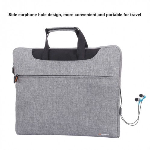 HAWEEL 15,6 pouces Zipper Shoulder poche ordinateur portable sac, pour Macbook, Samsung, Lenovo, Sony, DELL Alienware, CHUWI, ASUS, HP, 15,6 pouces et ci-dessous Ordinateurs portables (Gris) SH115H448-017