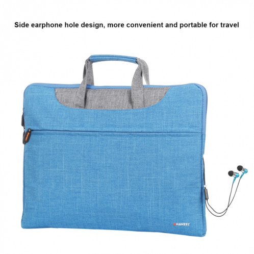 HAWEEL 15,6 pouces Zipper épaule ordinateur portable sac pour ordinateur portable, pour Macbook, Samsung, Lenovo, Sony, DELL Alienware, CHUWI, ASUS, HP, 15,6 pouces et ci-dessous ordinateurs portables (Bleu) SH115L1119-017