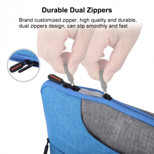 HAWEEL 15,6 pouces Zipper épaule ordinateur portable sac pour ordinateur portable, pour Macbook, Samsung, Lenovo, Sony, DELL Alienware, CHUWI, ASUS, HP, 15,6 pouces et ci-dessous ordinateurs portables (Bleu) SH115L1119-017