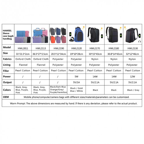 HAWEEL 10L Sac à dos coloré Unisexe Loisirs Sports Chest Pack Sacs de voyage, prise en charge de la fonction anti-vol / étanche (bleu foncé) SH190D952-014