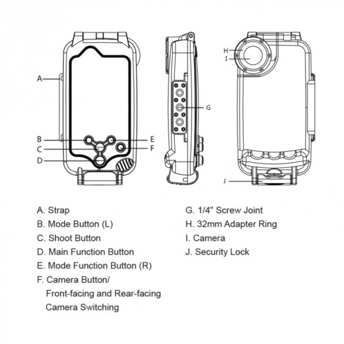 HAWEEL pour iPhone 8 Plus & 7 Plus 40m / 130ft Imperméable À L'eau Boîtier de Plongée Sous-Marine (Transparent) SH503T23-019