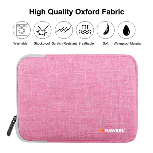 HAWEEL 7.9 pouces étui à manches Zipper porte-documents sac de transport, pour iPad mini 4 / iPad mini 3 / iPad mini 2 / iPad mini, Galaxy, Lenovo, Sony, Xiaomi, Huawei 7,9 pouces comprimés (rose) SH807F1962-011