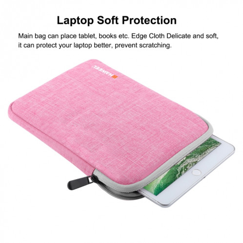 HAWEEL 7.9 pouces étui à manches Zipper porte-documents sac de transport, pour iPad mini 4 / iPad mini 3 / iPad mini 2 / iPad mini, Galaxy, Lenovo, Sony, Xiaomi, Huawei 7,9 pouces comprimés (rose) SH807F1962-011