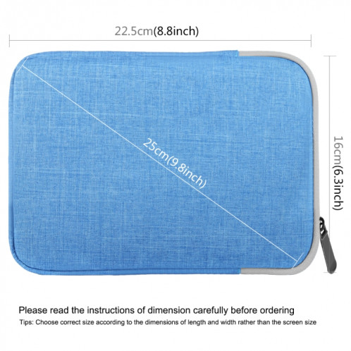 HAWEEL 7.9 pouces étui à manches Zipper porte-documents sac de transport, pour iPad mini 4 / iPad mini 3 / iPad mini 2 / iPad mini, Galaxy, Lenovo, Sony, Xiaomi, Huawei 7,9 pouces comprimés (bleu) SH807L933-011