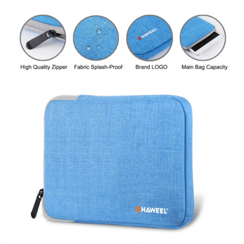 HAWEEL 7.9 pouces étui à manches Zipper porte-documents sac de transport, pour iPad mini 4 / iPad mini 3 / iPad mini 2 / iPad mini, Galaxy, Lenovo, Sony, Xiaomi, Huawei 7,9 pouces comprimés (bleu) SH807L933-011