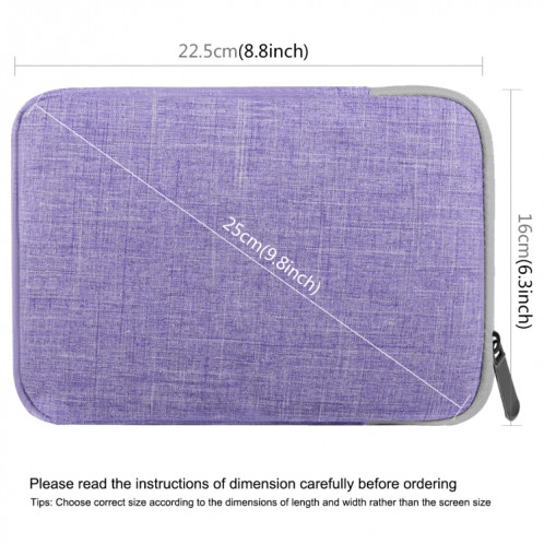 HAWEEL 7.9 pouces étui à manches Zipper porte-documents sac de transport, pour iPad mini 4 / iPad mini 3 / iPad mini 2 / iPad mini, Galaxy, Lenovo, Sony, Xiaomi, Huawei 7,9 pouces comprimés (violet) SH807P371-011