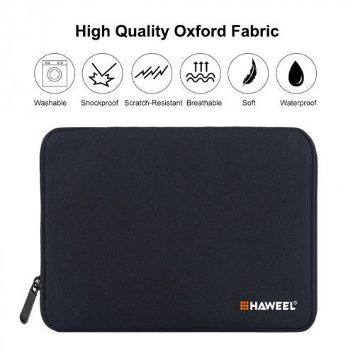 HAWEEL 9.7 pouces étui à manches Zipper porte-documents sac de transport, pour iPad 9,7 pouces / iPad Pro 9,7 pouces, Galaxy, Lenovo, Sony, Xiaomi, Huawei 9,7 pouces comprimés (Noir) SH809B1839-011