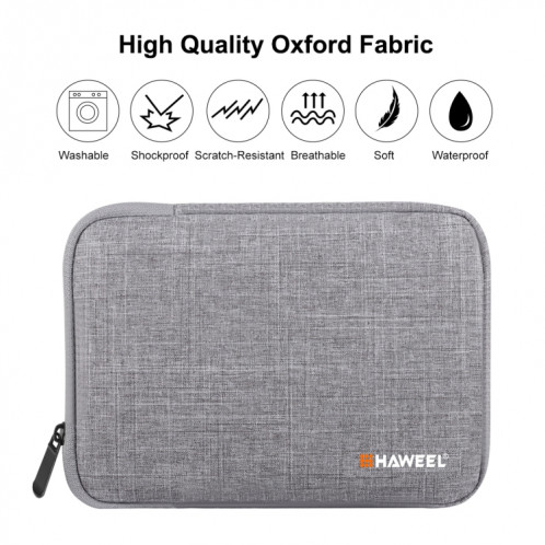 Housse de transport HAWEEL 9,7 pouces Sleeve Case Mallette, pour iPad 9,7 pouces / iPad Pro 9,7 pouces, Galaxy, Lenovo, Sony, Xiaomi, tablettes Huawei 9,7 pouces (gris) SH809H1407-011