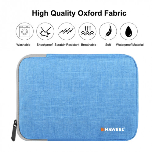 Housse de transport HAWEEL 9,7 pouces Sleeve Case Mallette, pour iPad 9,7 pouces / iPad Pro 9,7 pouces, Galaxy, Lenovo, Sony, Xiaomi, tablettes Huawei 9,7 pouces (bleu) SH809L363-011