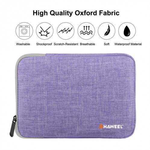 Housse de transport HAWEEL 9,7 pouces Sleeve Case Mallette, pour iPad 9,7 pouces / iPad Pro 9,7 pouces, Galaxy, Lenovo, Sony, Xiaomi, tablettes Huawei 9,7 pouces (Violet) SH809P1095-011