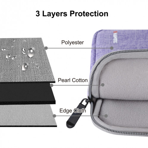 Housse de transport HAWEEL 9,7 pouces Sleeve Case Mallette, pour iPad 9,7 pouces / iPad Pro 9,7 pouces, Galaxy, Lenovo, Sony, Xiaomi, tablettes Huawei 9,7 pouces (Violet) SH809P1095-011