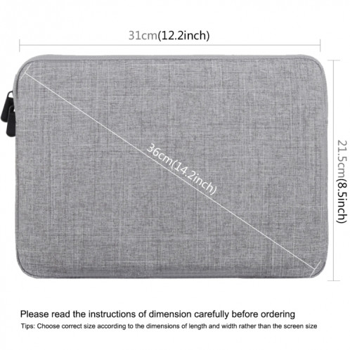 HAWEEL 11 pouces étui à douille Zipper porte-documents sac de transport, pour Macbook, Samsung, Lenovo, Sony, Dell Alienware, CHUWI, ASUS, HP, 11 pouces et ci-dessous Ordinateurs portables / tablettes (Gris) SH811H1237-012