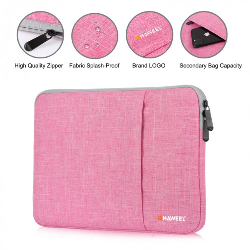 HAWEEL 13.0 pouces étui à douille Zipper porte-documents sac de transport pour ordinateur portable, pour Macbook, Samsung, Lenovo, Sony, Dell Alienware, CHUWI, ASUS, HP, 13 pouces et ci-dessous ordinateurs portables SH813F674-012