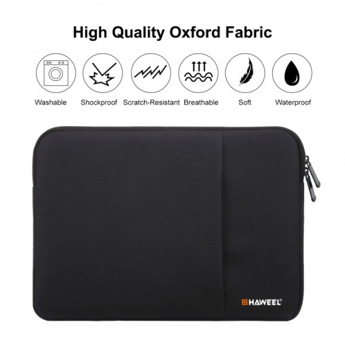 HAWEEL 15.0 pouces étui à douille Zipper porte-documents sac de transport pour ordinateur portable, pour Macbook, Samsung, Lenovo, Sony, Dell Alienware, CHUWI, ASUS, HP, 15 pouces et ci-dessous Ordinateurs portables SH815B649-012