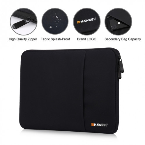 HAWEEL 15.0 pouces étui à douille Zipper porte-documents sac de transport pour ordinateur portable, pour Macbook, Samsung, Lenovo, Sony, Dell Alienware, CHUWI, ASUS, HP, 15 pouces et ci-dessous Ordinateurs portables SH815B649-012