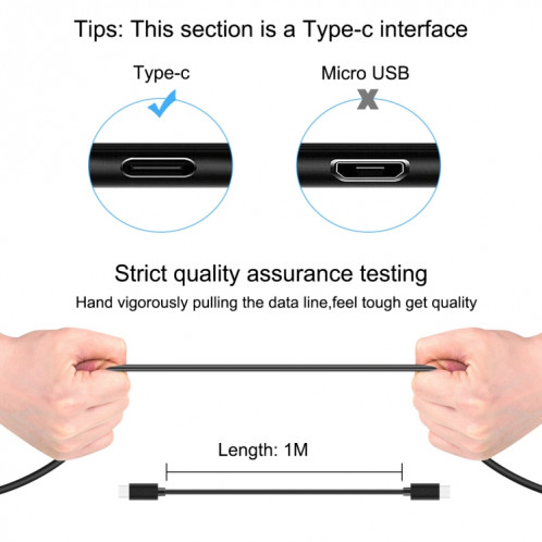 Haweel 1M 25W 3A Type-C / USB-C à Type-C / USB-C Câble de données de charge rapide avec OTG SH40411884-06