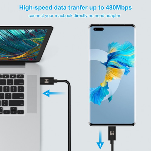 Haweel 1M 25W 3A Type-C / USB-C à Type-C / USB-C Câble de données de charge rapide avec OTG SH40411884-06