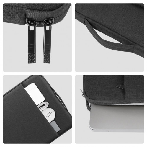 Haweel ordinateur portable Bagure de mallette à glissière de boîtier à manche avec poignée pour ordinateur portable de 15 à 16,7 pouces (noir) SH021B1753-09