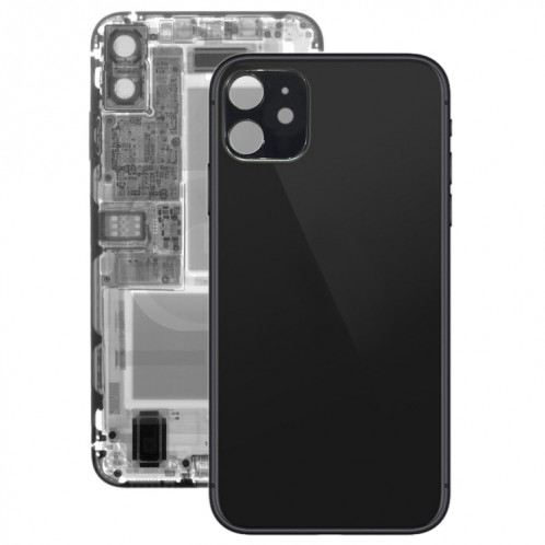 Cache arrière de la batterie en verre pour iPhone 11 (noir) SH21BL810-04