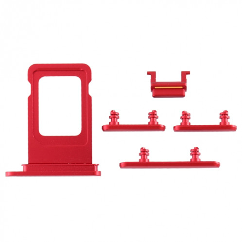 Plateau de la carte SIM + touche latérale pour iPhone 11 (rouge) SH040R1199-05