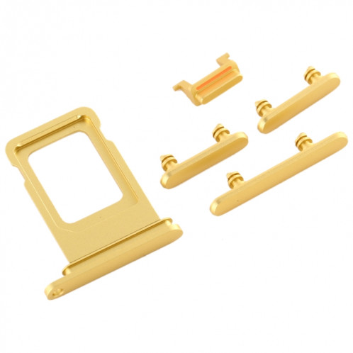 Plateau de la carte SIM + touche latérale pour iPhone 11 (jaune) SH040Y1593-05