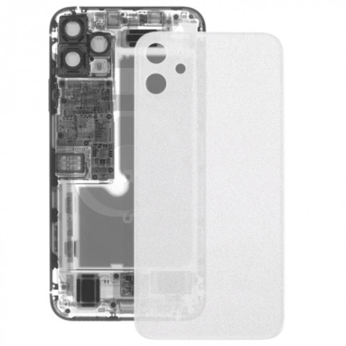 Cache arrière de batterie en verre givré transparent pour iPhone 11 (transparent) SH41TL568-06