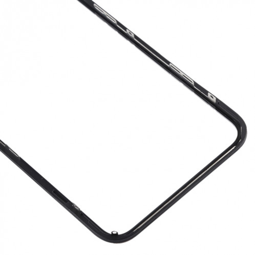 Lentille en verre extérieur de l'écran avant avec cadre et adhésif OCA optiquement transparent pour iPhone 11 (noir) SH048B1856-06