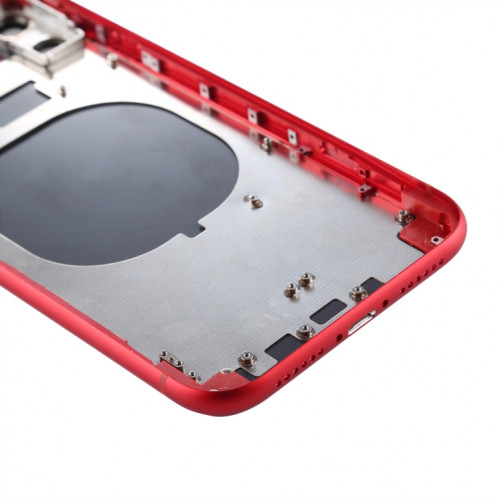 Couvercle arrière du boîtier avec plateau pour carte SIM, touches latérales et objectif de caméra pour iPhone 11 (rouge) SH059R1121-06