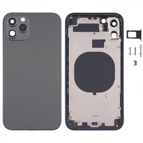 Couvercle de boîtier arrière avec apparence imitation d'IP13 Pro pour iPhone 11 (noir) SH92BL713-07