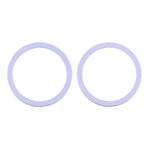 Anneau de protection en métal pour objectif en verre de caméra arrière 2 PCS pour iPhone 12 (violet) SH012P1923-04