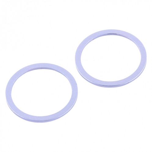 Anneau de protection en métal pour objectif en verre de caméra arrière 2 PCS pour iPhone 12 (violet) SH012P1923-04