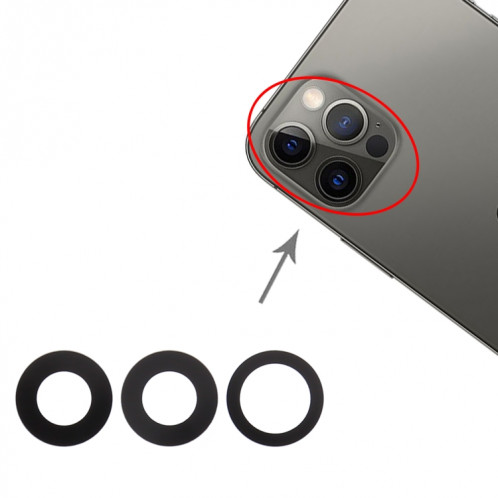 Objectif de la caméra arrière pour iPhone 12 Pro SH0018250-04