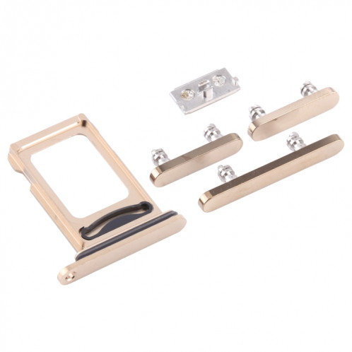 Plateau de la carte SIM + plateau de la carte SIM + touches latérales pour iPhone 12 Pro (or) SH019J125-04