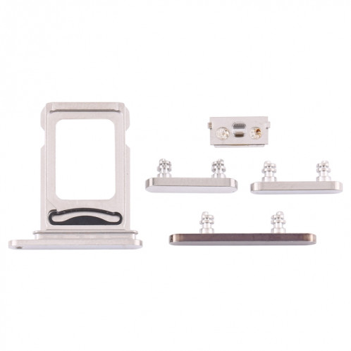 Plateau de la carte SIM + plateau de la carte SIM + touches latérales pour iPhone 12 Pro (blanc) SH019W178-04