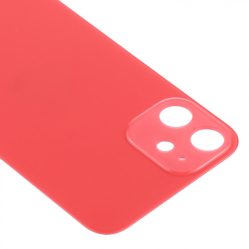 Couvercle de batterie arrière à grand trou de caméra de remplacement facile pour iPhone 12 (rouge) SH20RL1405-06