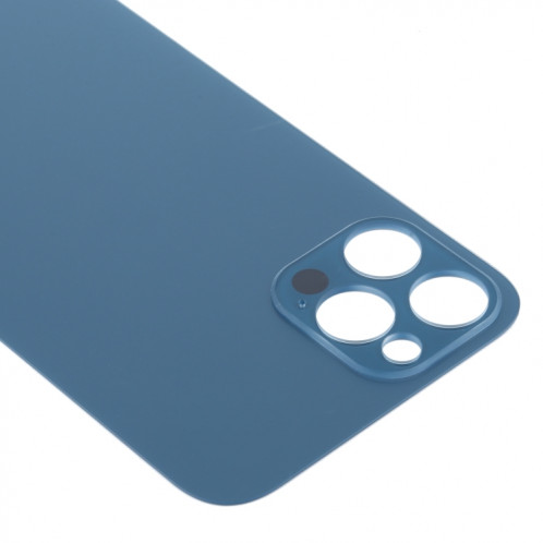 Couvercle de batterie arrière à grand trou de caméra de remplacement facile pour iPhone 12 Pro (bleu) SH40LL625-06