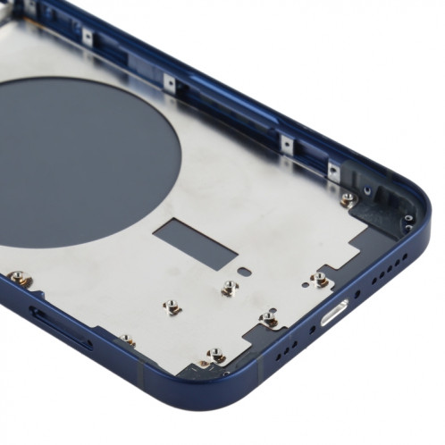 Couvercle arrière du boîtier avec plateau pour carte SIM, touches latérales et objectif de l'appareil photo pour iPhone 12 (bleu) SH78DL414-06