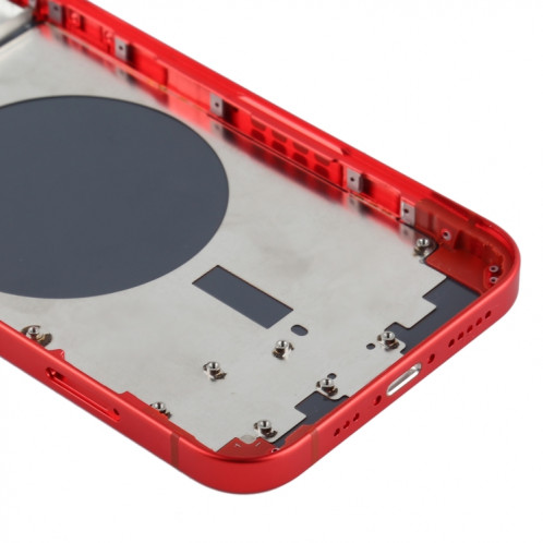 Couvercle arrière du boîtier avec plateau pour carte SIM, touches latérales et objectif de l'appareil photo pour iPhone 12 (rouge) SH78RL423-06