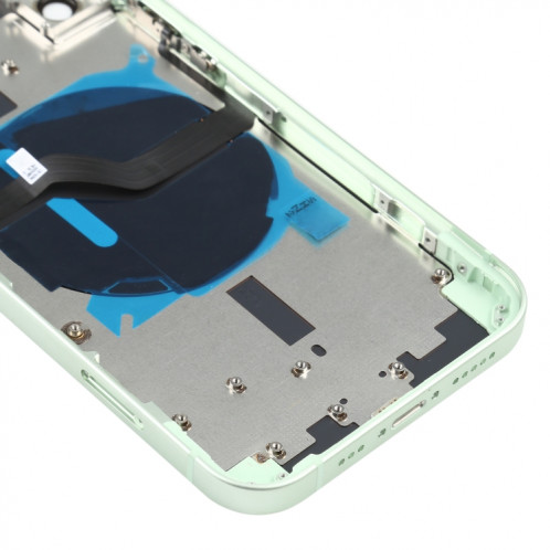 Couverture arrière de la batterie (avec touches latérales et plateau de carte et puissance + Volume Flex Câble et module de chargement sans fil) pour iPhone 12 SH88GL1162-06