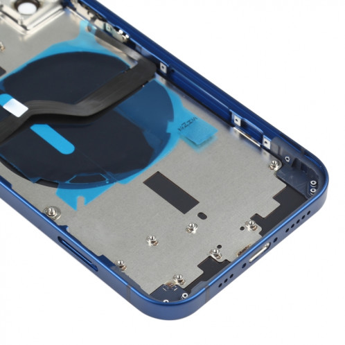 Couverture arrière de la batterie (avec touches latérales et plateau de carte et puissance + Volume Flex Câble et module de chargement sans fil) pour iPhone 12 SH88LL1689-06