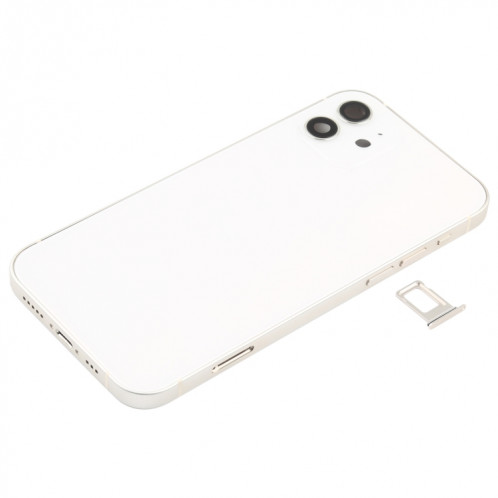 Couverture arrière de la batterie (avec touches latérales et plateau de carte et puissance + Volume Flex Câble et module de chargement sans fil) pour iPhone 12 SH88WL1080-06
