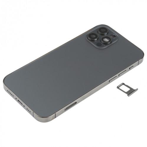 Couverture arrière de la batterie (avec touches latérales et plateau de carte et puissance + volume Flex Câble et module de chargement sans fil) pour iPhone 12 Pro SH89BL1800-06